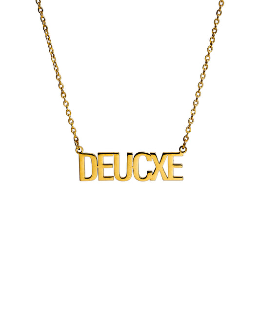 DEUCXE Name Plate Necklace
